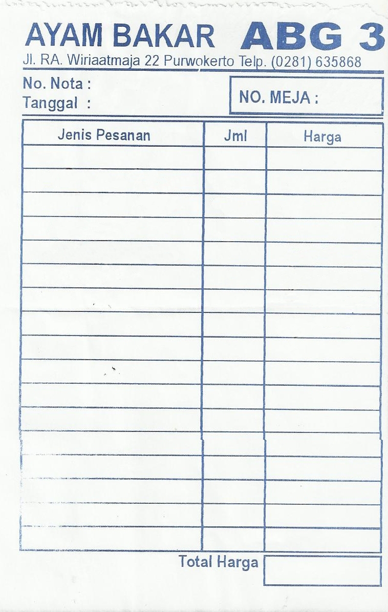 contoh kwitansi tanda terima
